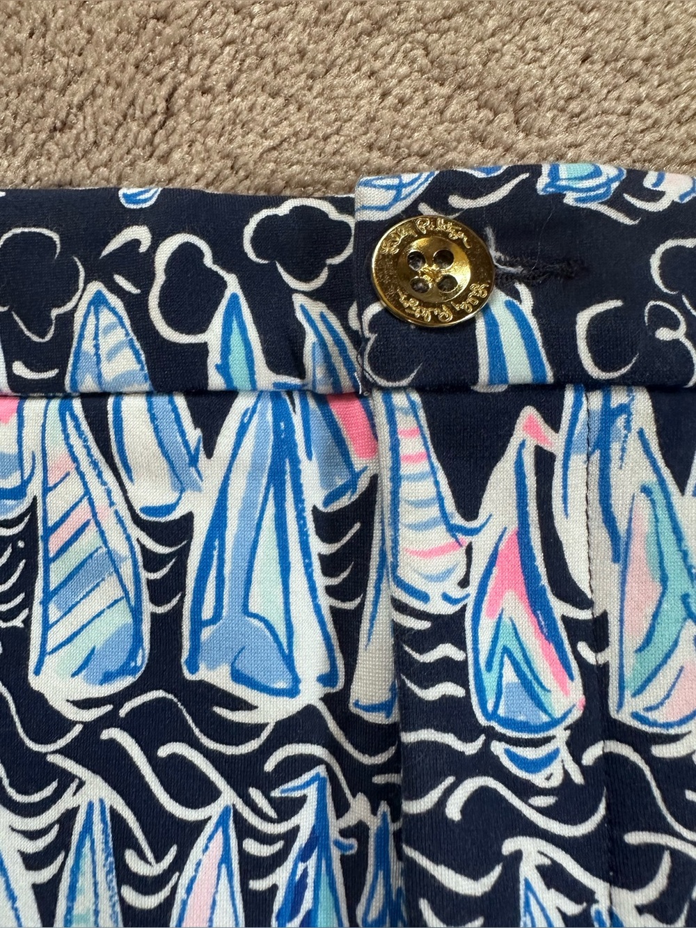 Lilly Pulitzer Colette Knit Skort Low Tide Navy Sails & Stripes Size 10 - Picture 5 of 12